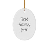 Funny Grampy Gifts: Best Ever Oval Ornament for Grampy, Gifts from Family and Friends for Christmas - Image 1